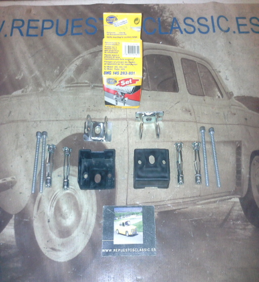 H552P6 JUEGO SOPORTES FIJACION FAROS AUXILIARES MODELOS 450, 500, 550, RALLYE 1000, HELLA 8HG145283801 (83161)