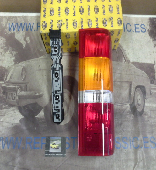 H554P6 PILOTO TRASERO DERECHO FORD TRANSIT 85->00, HELLA 9EL157578021 (93042) CON PORTALAMPARAS