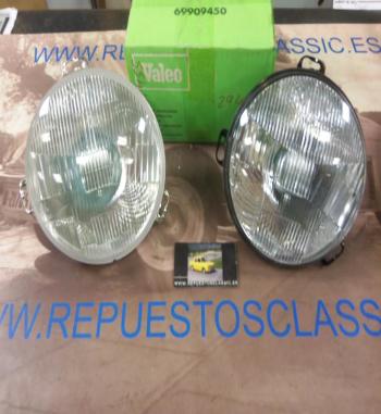 029455* Pi1 JUEGO DE FAROS H4 PEGASO, DKW F1000, LAND ROVER SANTANA, AVIA, JEEP  (180mm)