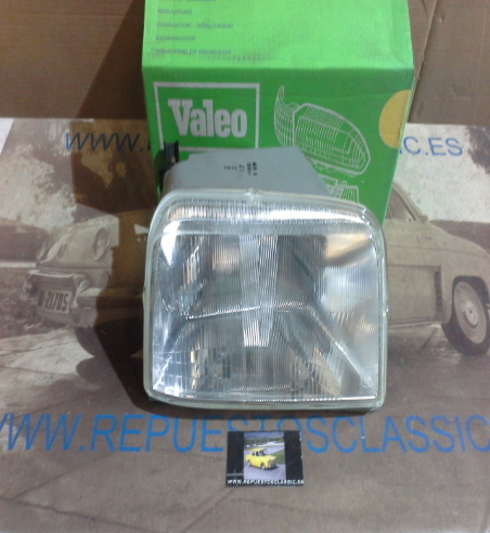 06P11 FARO DERECHO H4 RENAULT SUPERCINCO VALEO 061307 REGULACION POR CABLE