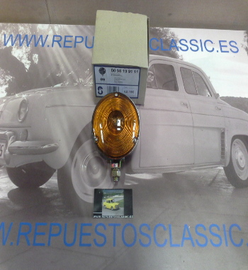 Pi662P3 PILOTO INTERMITENTE REDONDO UNIVERSAL AMBAR 110mm. VEHICULO INDUSTRIAL, CAMION, TRACTOR, REMOLQUE (Ref. 0098199111 - 121