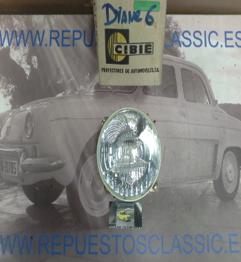 IC244P4 OPTICA FARO REDONDO CITROEN DYANE, MEHARI FOCO EUROPEO CON LUZ DE POSICION, CIBIE 450408