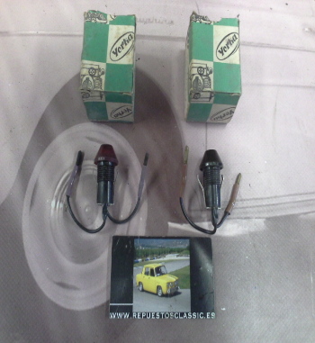 IC247P4 JUEGO TESTIGOS LUZ ROJO Y VERDE CUADRO LUCES CITROEN 2CV