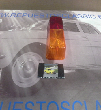 Pi673P2 TULIPA PILOTO TRASERO DERECHO TRACTOR PASQUALI MEDIDA 170x37x70mm BICOLOR ROJO-AMBAR