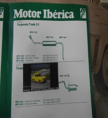 1423 TUBERIA SALIDA ESCAPE FURGONETA TRADE 2.0