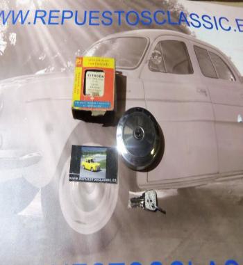 T124 TAPON DEPOSITO COMBUSTIBLE CROMADO TIPO BISAGRA CITROEN 2CV,DYANE,BREAK,ID,DS,MORRIS 1.1
