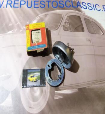T124 TAPON DEPOSITO COMBUSTIBLE CROMADO TIPO BISAGRA CITROEN 2CV,DYANE,BREAK,ID,DS,MORRIS 1.1