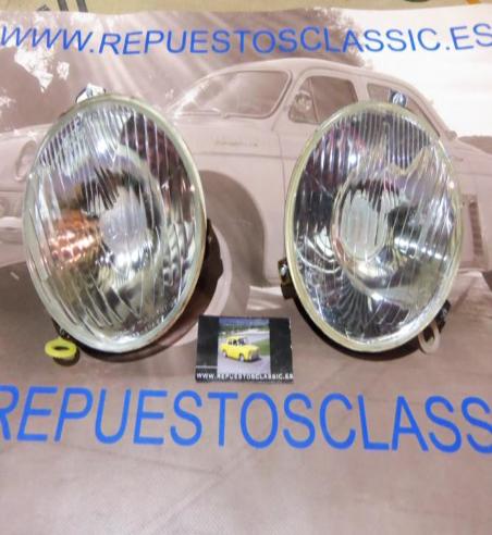 ISI78 JUEGO OPTICAS FAROS SIMCA 1000 PRIMERA SERIE Y TRACTOR 155 mm
