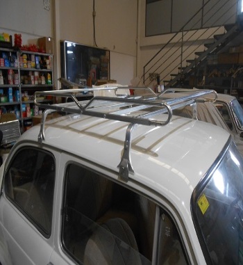 SEATR14 BACA PORTAEQUIPAJES SEAT 600, 850, MINI 95 ANCHO 105 cm LARGO. AJUSTES EXTENSIBLES CON PROTECCION PARA VIERTEAGUAS