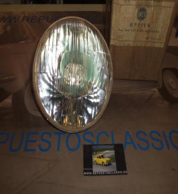 ISE123* OPTICA FARO OMESI SEAT 600 E , L FOCO EUROPEO ( DIFUSOR LUZ PLATA )