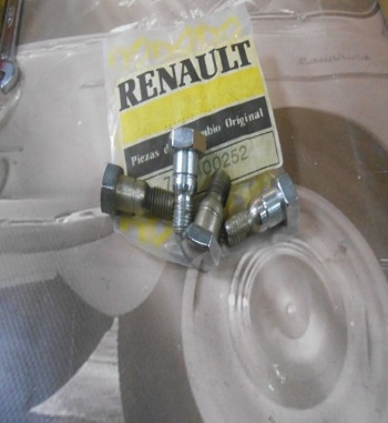RR77 JUEGO TORNILLOS DE TAPACUBOS RENAULT 8 PRIMERA SERIE Y 10
