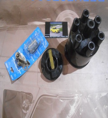 MOS08 KIT ENCENDIDO DISTRIBUIDOR DELCO FEMSA DODGE DART, 3700 TAPA, ROTOR, PLATINOS Y CONDENSADOR