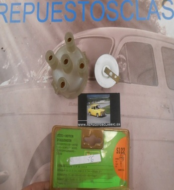 VALEO S122* TAPA Y ROTOR DISTRIBUIDOR DELCO SEV MARCHAL RENAULT 4, , 8, 10, 12, 18, FUEGO CITROEN H, HY, HZ