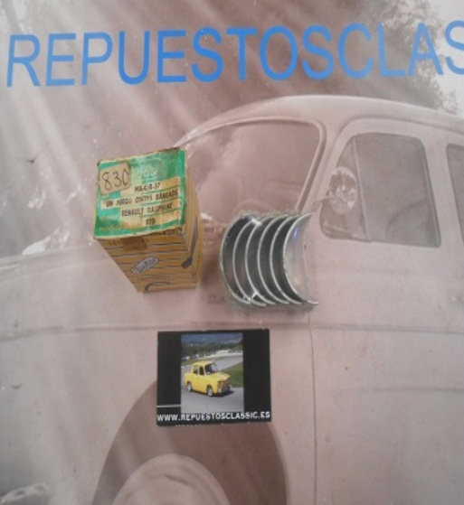 CAS116 JUEGO CASQUILLOS BANCADA RENAULT 4CV, DAUPHINE, GORDINI, 4 MOTOR VENTOUX ESTANDAR