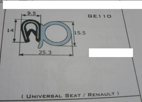 GE110 GOMA PUERTA UNIVERSAL SEAT, RENAULT POR METROS