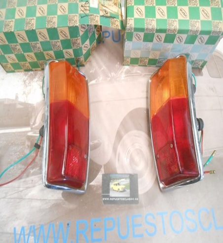 IA18* JUEGO PILOTOS TRASEROS MINI MORRIS YORKA BASE METÁLICA