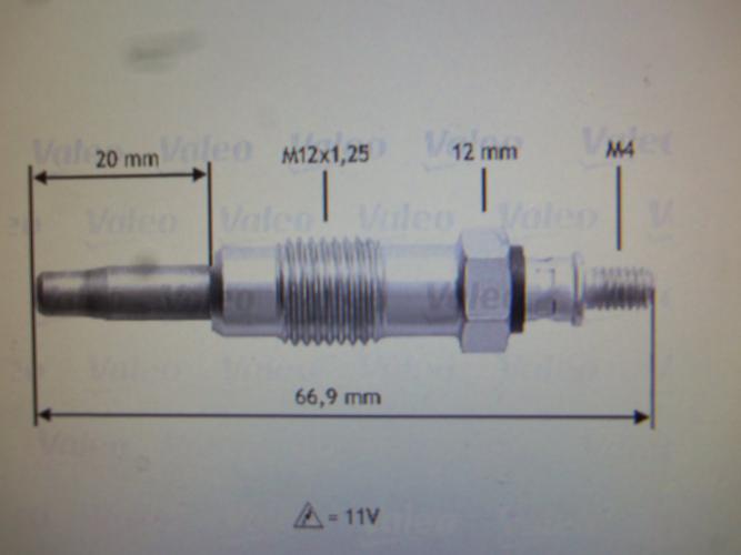 C14P VALEO JUEGO 4 BUJIAS PRECALENTAMIENTO FORD FIESTA, ESCORT, ORION