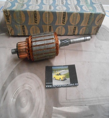 12517-3 INDUCIDO MOTOR ARRANQUE FEMSA MTA12-19, 37, 38, 39 RENAULT 4, 5, 6, 7, 8, 8TS, SEAT 127