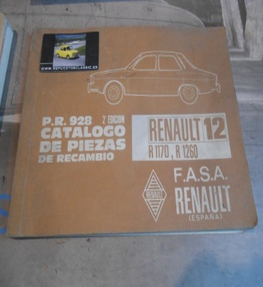 L110 CATALOGO PIEZAS DE RECAMBIO RENAULT 12 PR928