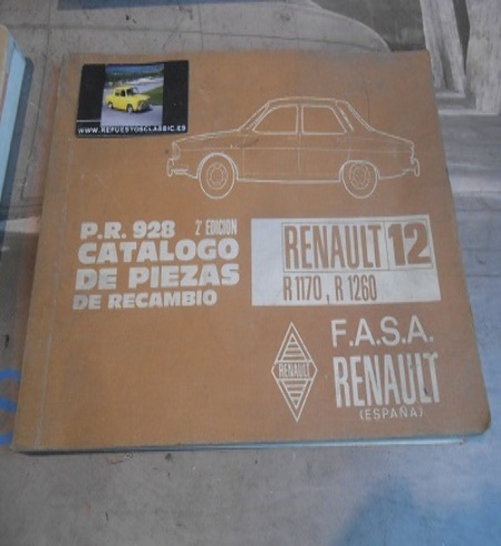 L110 CATALOGO PIEZAS DE RECAMBIO RENAULT 12 PR928
