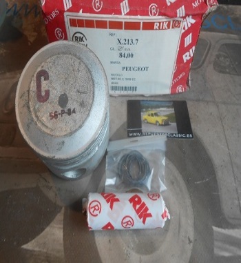 114 PISTONES PEUGEOT 404, 504 MOTOR 1618 XC5, XC7, XC7P 84 mm