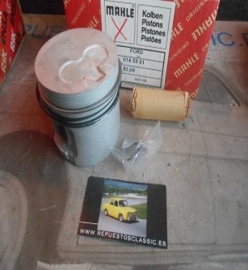 121 PISTONES FORD FIESTA, ESCOT, ORION 1.8 DIESEL MOTOR 1753 cc 82,50 mm +0.50