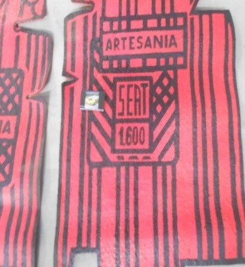 ALF51 JUEGO ALFOMBRAS ROJO NEGRO SEAT 124 SPORT 1.600