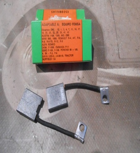 133-3 ESCOBILLAS DINAMO FEMSA DNL12-1, 3, 4, 7, 11, 14, 17, 18, 22, 25, 32, 38, 39, 41, 42 AUSTIN MG 1100, 1300, MINI 850, 1000,