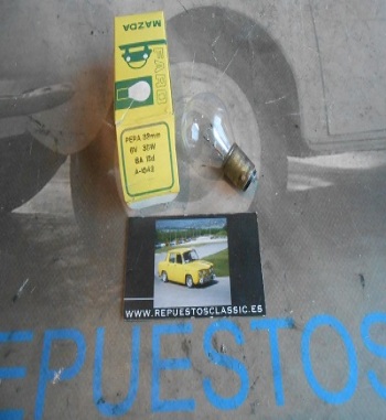 C31-1 BOMBILLA BA15D 6V 5W