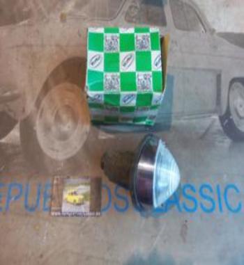 ISE562* PILOTO DELANTERO METALICO ORIGINAL YORCA SEAT 600 D TULIPA BLANCA ( 2 POLOS )