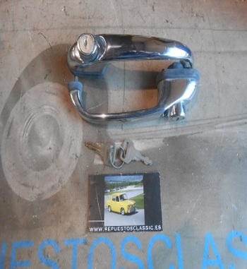 MAN386 JUEGO MANETAS SEAT 600 E, L, 850 ESPECIAL MISMA LLAVE ORIGINALES CLAUSOR