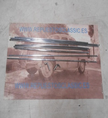 DS850 JUEGO MOLDURAS COMPLETO SEAT 850 ESPECIAL 4 PUERTAS OCASION PERFECTO ESTADO