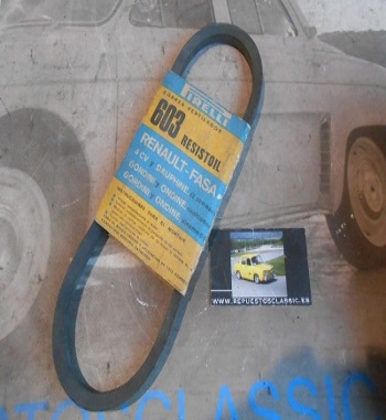 603 CORREA DINAMO Y VENTILADOR RENAULT 4CV. DAUPHINE, GORDINI 6V DESARROLLO  603 cm