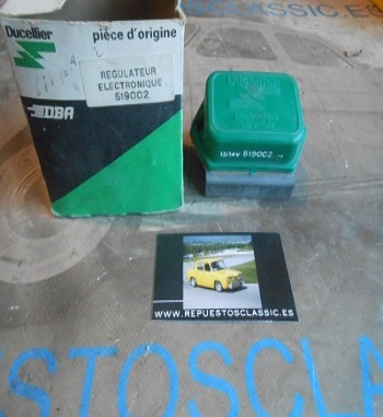 519002 REGULADOR ELECTRONICO DUCELLIER RENAULT 12 GORDINI, RENAULT 5 ALPINE TURBO PARA REGULADORES 7564A/B, 7595 A/B, 7599A/B, 1