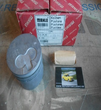 134 JUEGO PISTONES FORD FIESTA, ESCORT, ORION 1.6 DIESEL MOTOR LTB 1608 cc 80 m +1  SIN SEGMENTOS