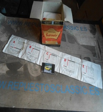 SEG73 JUEGO SEGMENTOS 107,20 mm (2-2,38-2,38-6,35-6,35 mm) PARA 6 CILINDROS PEGASO COMET 9020, 1090