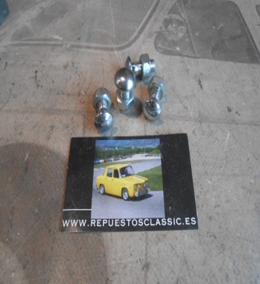 RR122 JUEGO 4 TORNILLOS DE PARAGOLPES RENAULT 4CV ANTIGUO STOCK