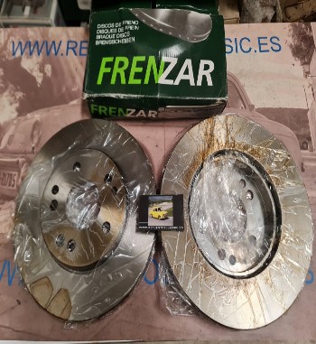 PFR01 614157V JUEGO DISCOS FRENO VENTILADOS MERCEDES W124, W201, R107  284 mm ANTIGUO STOCK FRENOS ZARAGOZA