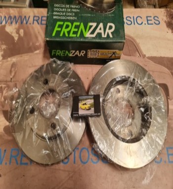 PFR01 614194 JUEGO DISCOS FRENO TRASEROS AUDI 80, 90, COUPE QUATTRO 2.2 (B2) 245 mm REF. 853615301C ANTIGUO STOCK FRENOS ZARAGOZ