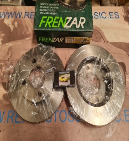 PFR01 614194 JUEGO DISCOS FRENO TRASEROS AUDI 80, 90, COUPE QUATTRO 2.2 (B2) 245 mm REF. 853615301C ANTIGUO STOCK FRENOS ZARAGOZ