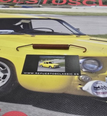 RA2032 MUELLE ZAPATA FRENO TRASERO SEAT 127, 1200 SPORT, 128, 850, 600 HB5291500