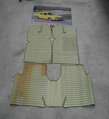 01 ALFOMBRILLAS RENAULT 14, 18 AMARILLAS CON TARA (DECOLORACIÓN)