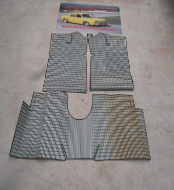 02 ALFOMBRILLAS RENAULT 14, 18 GRIS CON TARA (DECOLORACIÓN)