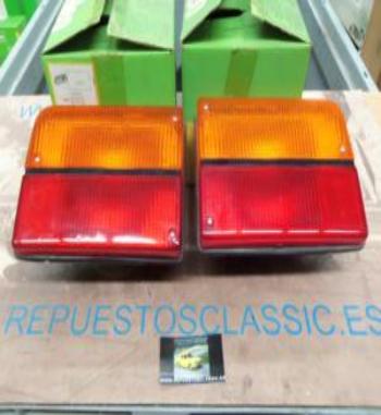 61408/409 PV1N2 JUEGO PILOTOS TRASEROS RENAULT 7 1ª SERIE CIBIE - VALEO  MOLDURA NEGRA