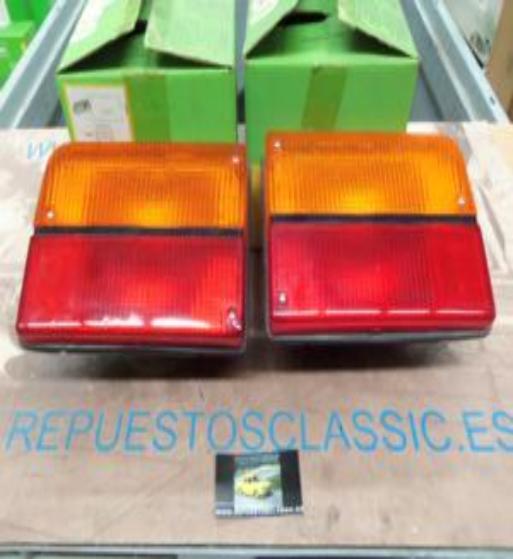 61408/409 PV1N2 JUEGO PILOTOS TRASEROS RENAULT 7 1ª SERIE CIBIE - VALEO  MOLDURA NEGRA