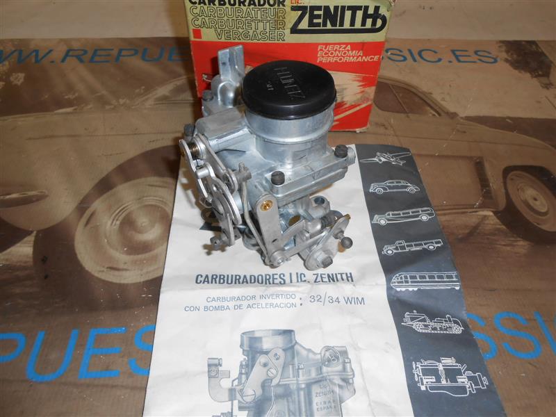 CZ-1 CARBURADOR ZENITH 32 WIM PREPARACIONES DE ÉPOCA SEAT 600