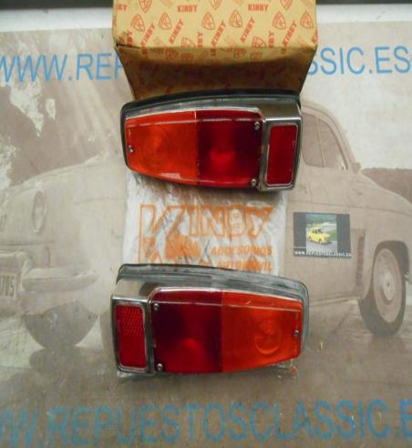 IRE347 JUEGO PILOTOS TRASEROS CROMADOS RENAULT 8, ALPINE A110 , R8 GORDINI MARCA KIMBY