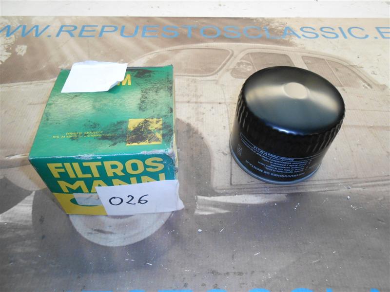 F026 FILTRO ACEITE RENAULT 5 TS, TX, 9, 11, 18