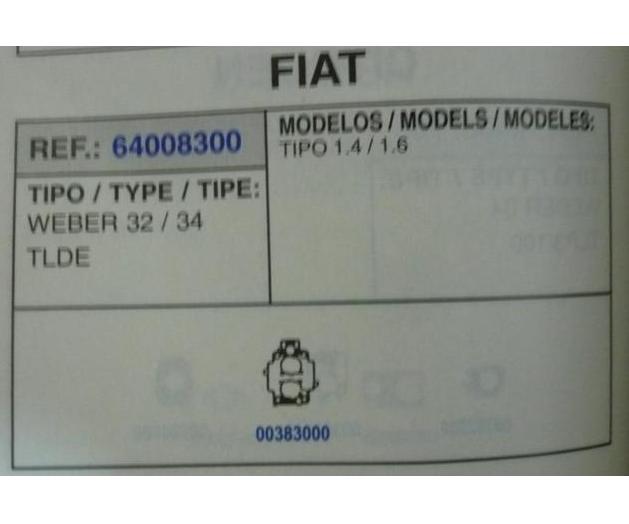 8300 KIT JUNTAS CARBURADOR WEBER 32-34 TLDE
