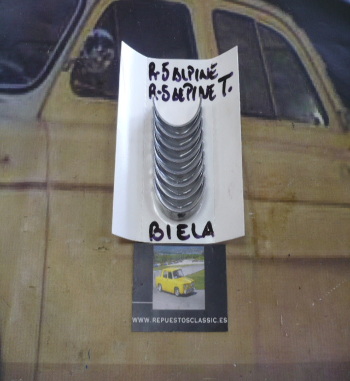 DA24 JUEGO CASQUILLOS BIELA, BANCADA Y AXIALES STANDAR RENAULT 5 ALPINE, TURBO Y OTROS